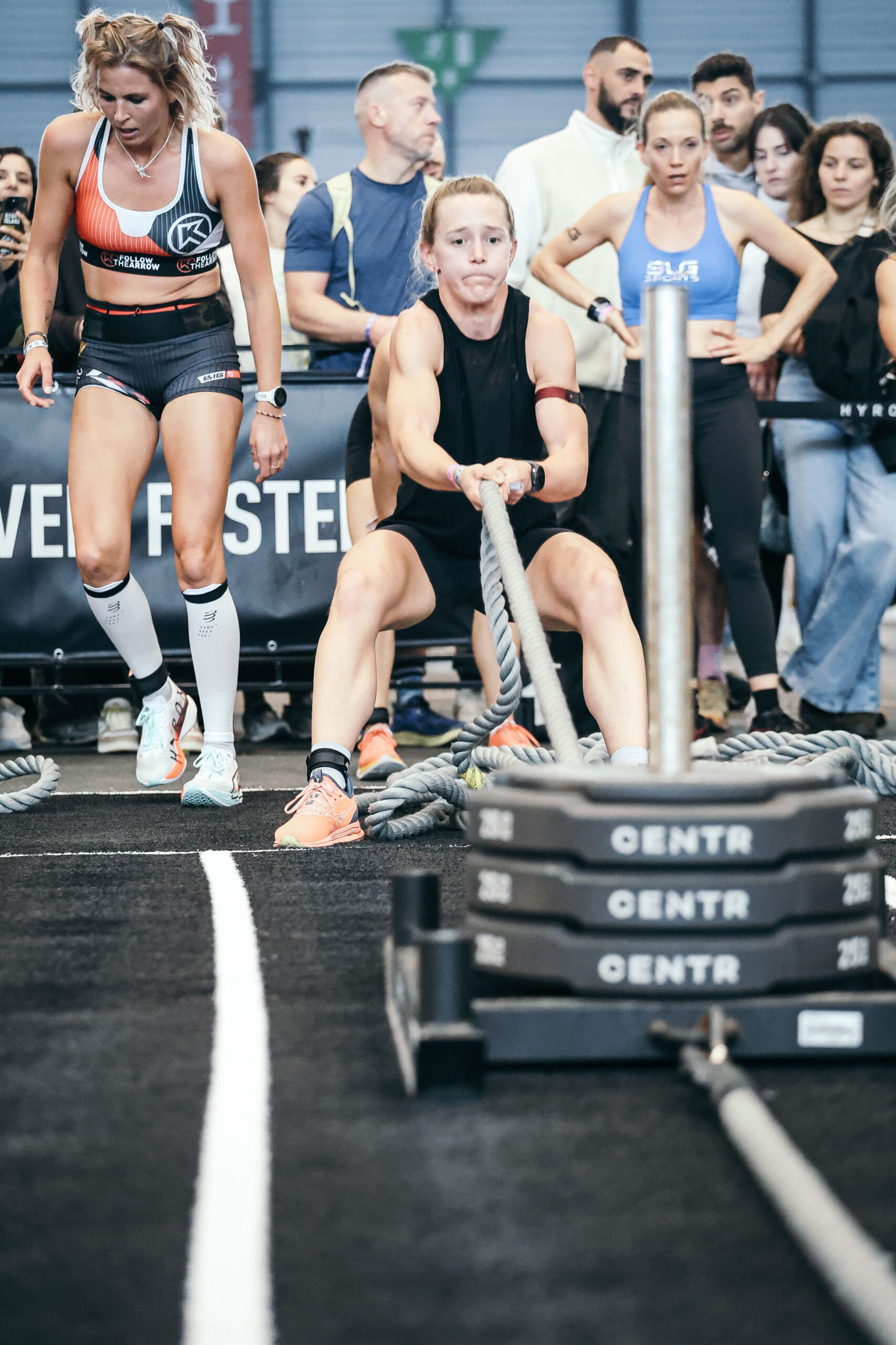 sled pull Camille hyrox valais